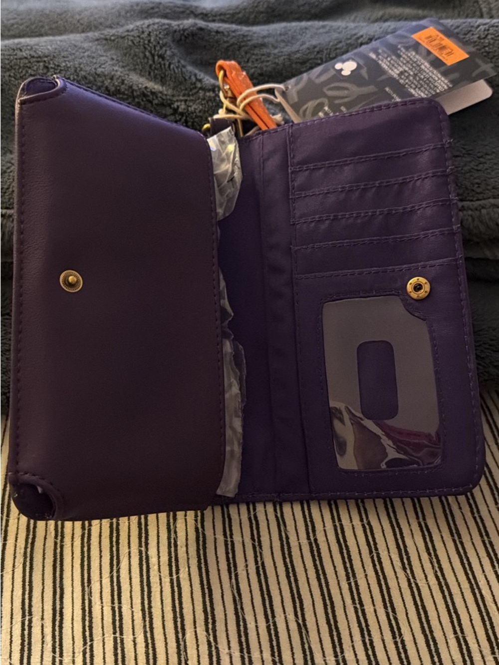 Loungefly Purple Halloween Disney Mini Backpack with Matching Wallet - Picture 6 of 6